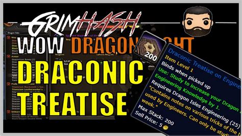 After learning the trait, you can craft Draconic Treatise on. . Wow draconic treatise
